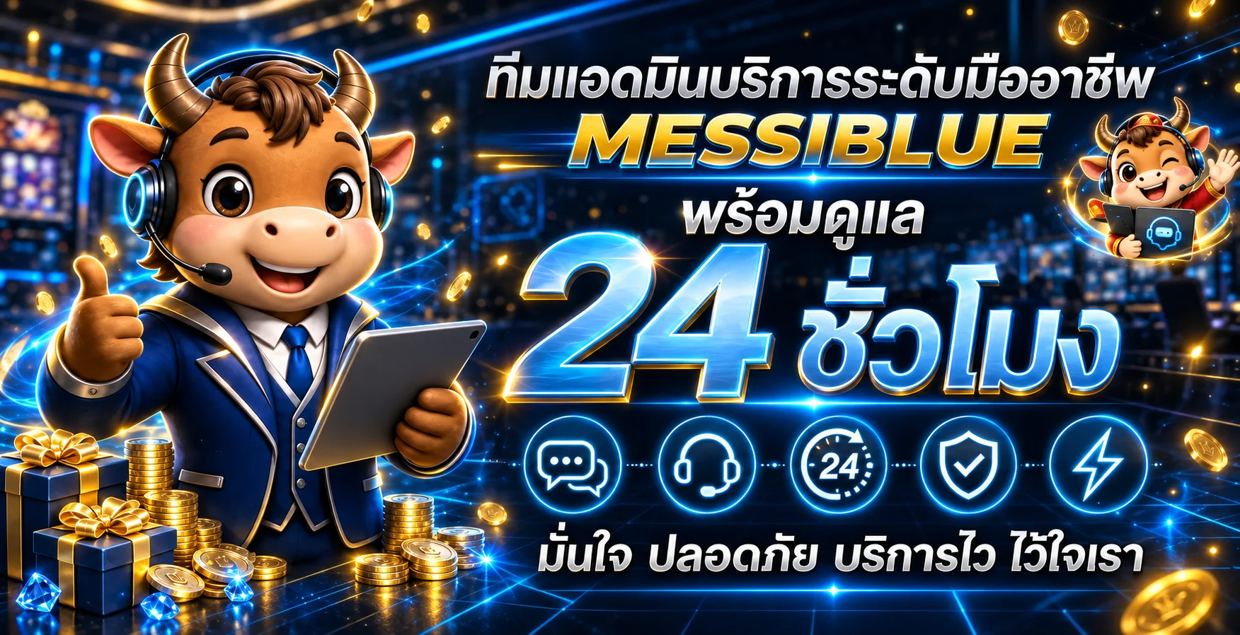 ทีมดูแล MESSIBLUE สล็อตตลอด 24 ชั่วโมง