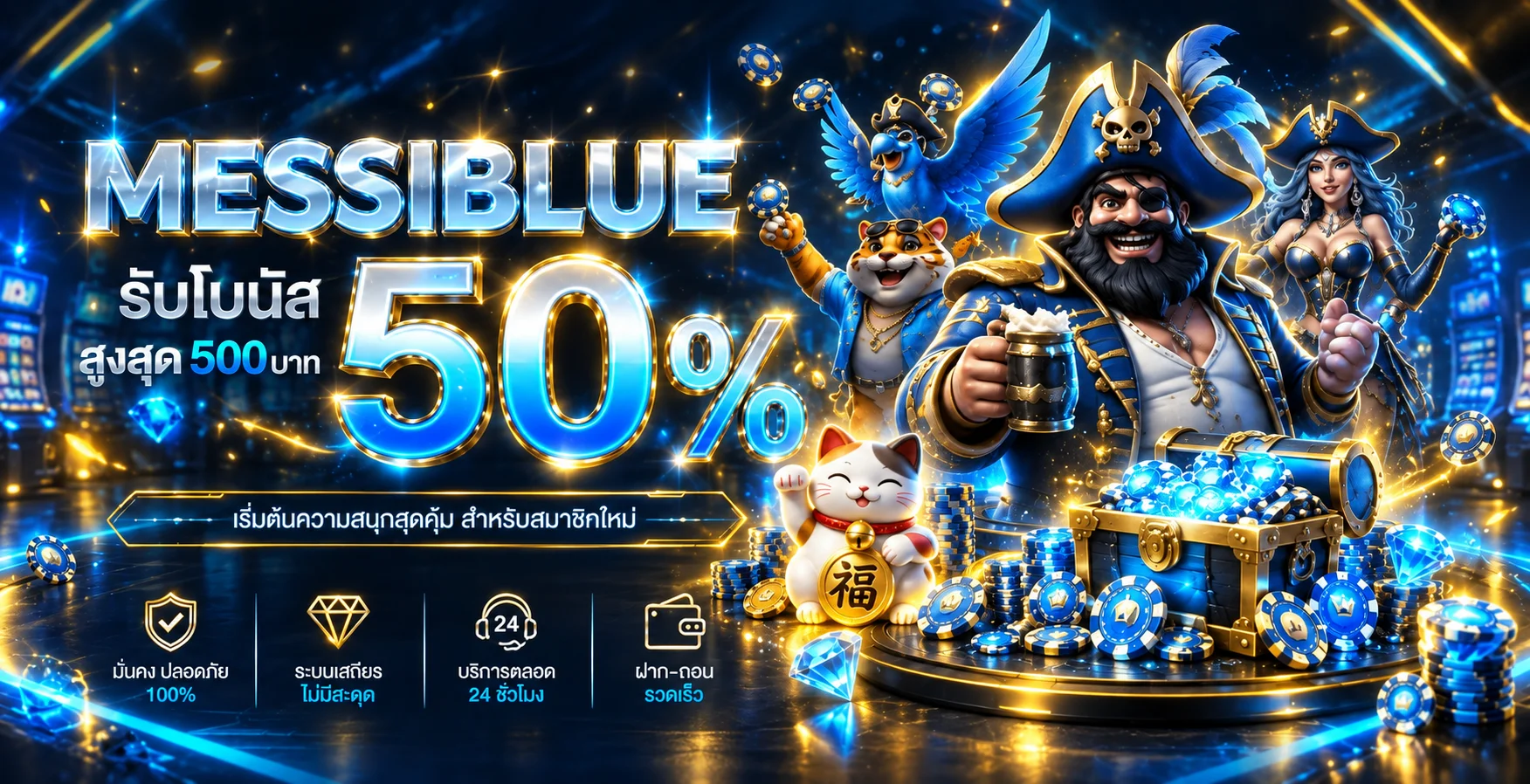 ภาพ MESSIBLUE สมาชิกใหม่และการดูแลบัญชี